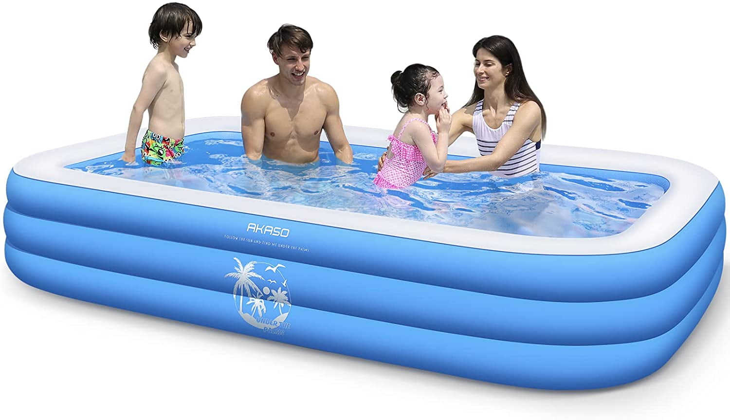 Giant Rainbow Inflatable Swimming Paddling Pool Garden Family Outdoor Summer Fun 