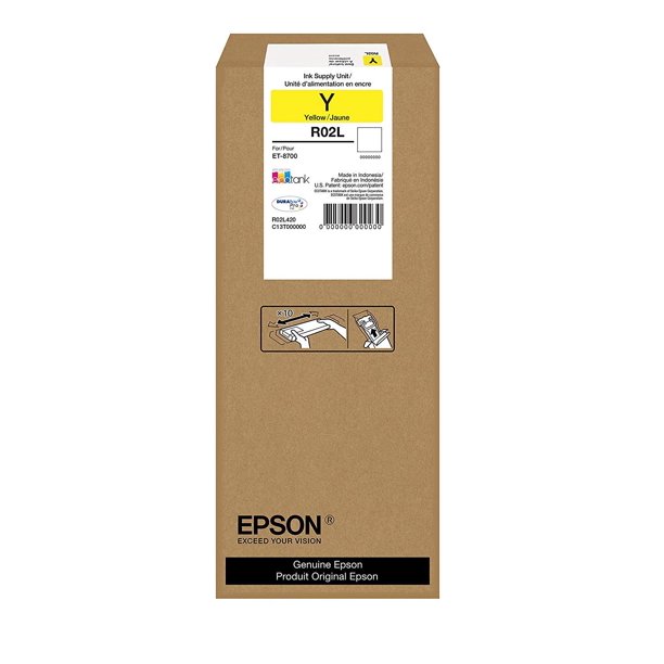 Paquete de tinta Epson R02L DuraBrite Ultra, capacidad estándar, amarillo