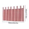 thumbnail image 6 of Durable Gingham Check Kitchen Window Valance, Rectangular Nylon Fabric Light Blocking Curtain for Kitchen Living Room Bedroom Dining Room, 39.37 X 17.72 Inches (Single Panel), 6 of 6