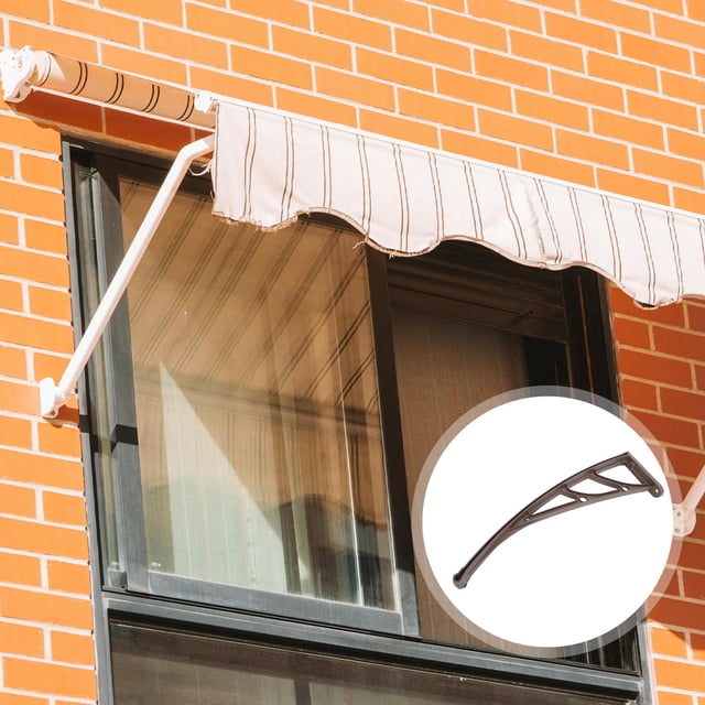 Raindrops outdoor patio awning canopy Awning Bracket Coffee uPVC 1Pcs Shade Protection