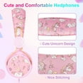 thumbnail image 3 of TCJJ Unicorn Headphones for Girls Kids for School, Kids Wired Headphones, Teens Toddlers Noise Cancelling Headphone with Adjustable Headband for Tablet/Smartphones Christmas Unicorn Gift for Girls, 3 of 7