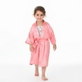 thumbnail image 2 of Esaierr 2-11Y Baby Girls Boys Bathrobe Soft Robe Soft Imitated Silk Bathrobe for Kids Spring New Tether Bathrobe, 2 of 9