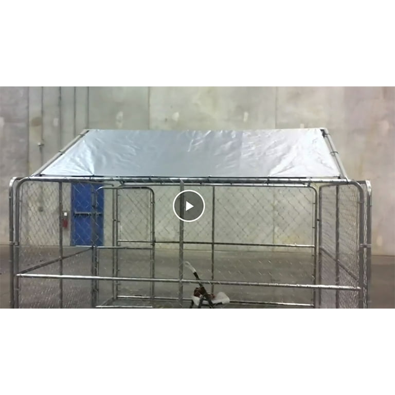 King Canopy 10 x10 Outdoor Dog Kennel Shade Cover with Steel Frame Sunshade Roof Pet Protection Silver Walmart