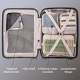 thumbnail image 3 of Ensemble de Bagages Rigides 5 Pièces : Valise Spinner 28", Bagage à main 20" et 3 Cubes de Rangement, 3 of 9