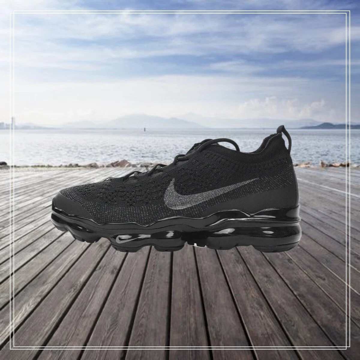 Nike Air VaporMax Flyknit 2023 Black Men's Running leisure Shoes
