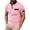 Pink, variant on Men's Half-Zip Stand Collar Polo Shirt - Athletic Casual & Commute Wear