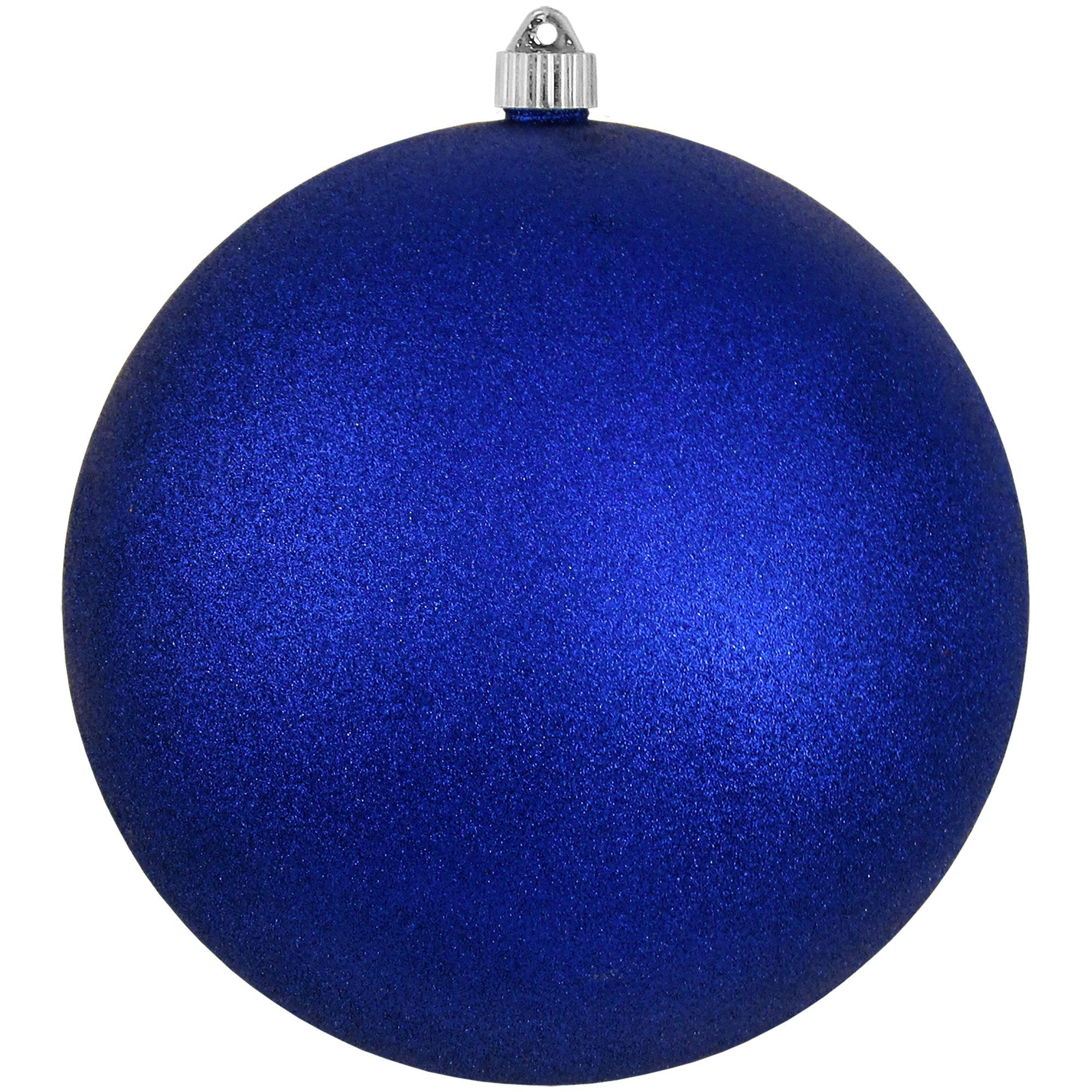 Large Shatterproof Glitter Ball Ornament, 10" (250mm), Dark Blue