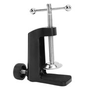 Heavy Duty Desk C Clamp Mount Bracket 2.4 inch / 61 mm Maximum Opening Adjustable Aluminum Alloy Desktop Table Lamp Base Stand Holder Holder for Home Office Workspaces Black