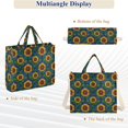 thumbnail image 6 of FORMRS Womens Corduroy Tote Bag Crossbody Shoulder Purse Handbag with Detachable Strap, Blue Art Sunflowers, 6 of 7