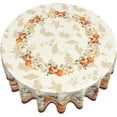 thumbnail image 3 of Autumn Pumpkin Round Tablecloth Thanksgiving and Fall Leaf Decorative Table Cloth 60 Inch Polyester Fabric Farmhouse Harvest Table Cover for Home Kitchen Outdoor Halloween Party, 3 of 6