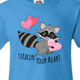 thumbnail image 4 of Inktastic Stealin' Your Heart Cute Raccoon Youth T-Shirt, 4 of 5