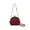 red, variant on Women's Suede Woven Clutch - Retro Shell Shaped Crossbody with Kiss Lock, Quilted Shoulder Handbag