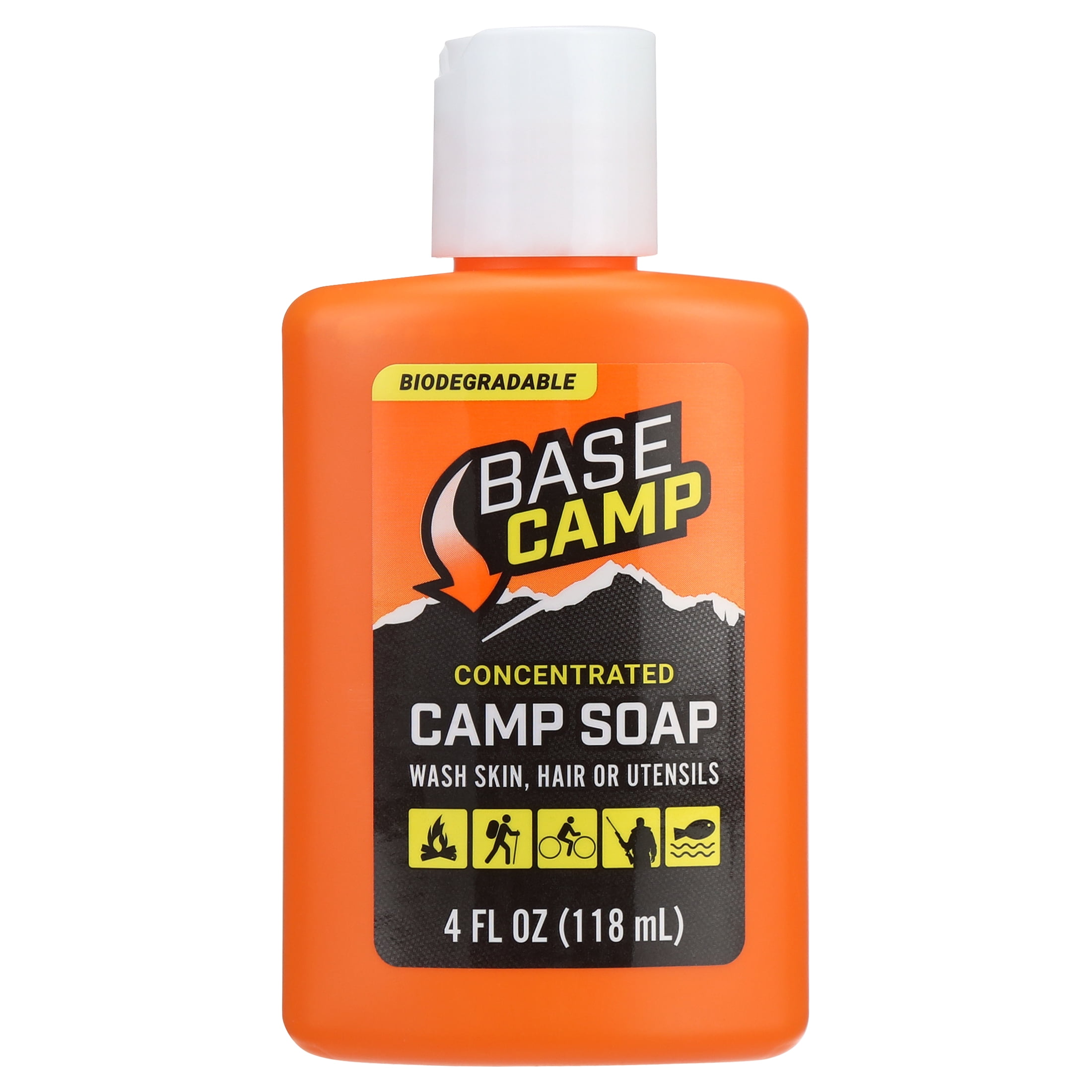 BASE CAMP ALL PURPOSE CAMP SOAP 4OZ from Dead Down Wind is great for dishes, gear, hands and body.
