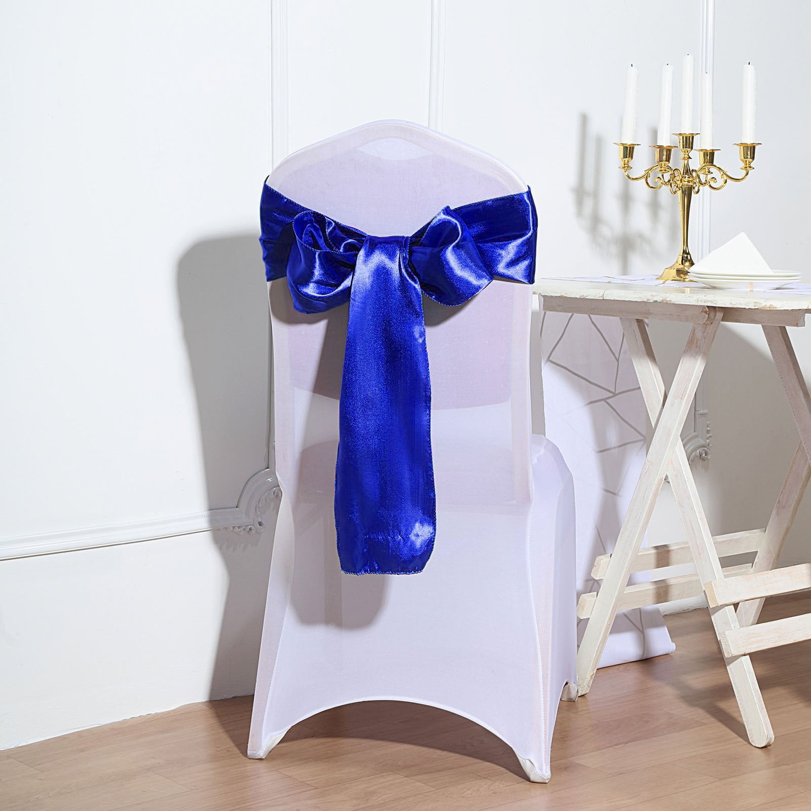 100*Chair Sash Bow Wedding Party Banquet Decoration Elegant Black Ribbon HUN New 