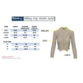 thumbnail image 3 of Women's Military Crop stretch Gold Zip up Blazer Jacket, 3 of 3