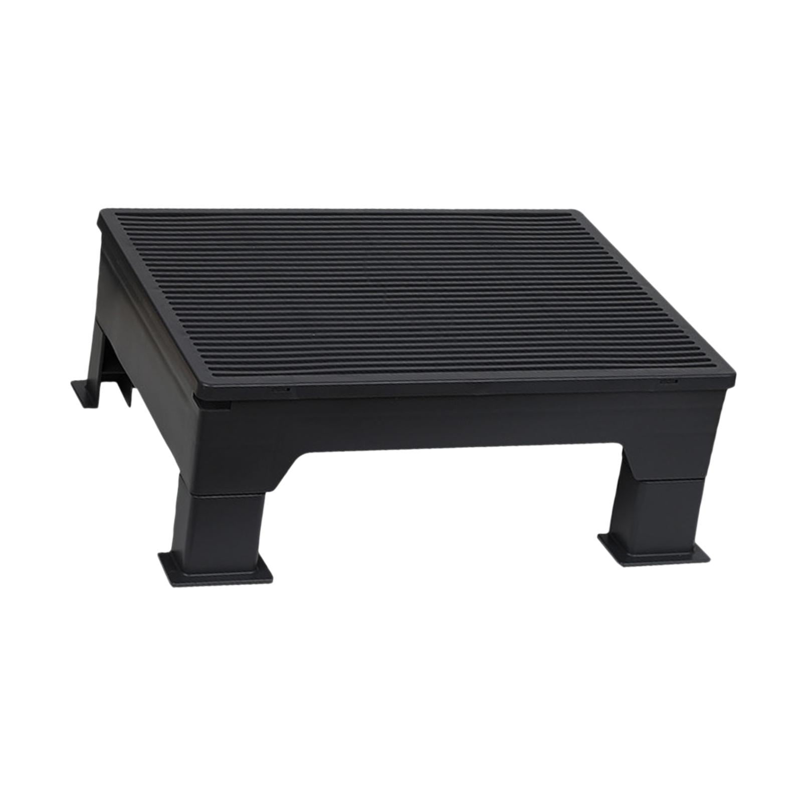 oshhni Cat Litter Mat Adjustable Height Accessory for Cats Accessories Pet Supplies Black