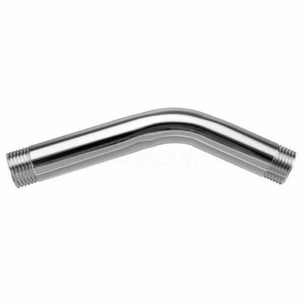 Stainless Steel Shower Head Extension Arm Straight Angled Extra Hose Pipe Shower