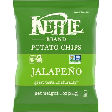Kettle Brand Potato Chips, Jalapeno Kettle Chips, Snack Bag 1 oz