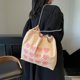 thumbnail image 4 of Bolso Comestibles Hombro para Mujeres Patrón Corazón Tela Con Bolsillo Compras Interior Reutilizable, 4 of 9