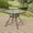 Brown, variant on Anmutig Glass Dining Table,40" Outdoor Round Patio Table with Steel Base & 1.9" Umbrella Hole,Black Frame