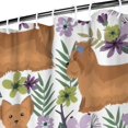 thumbnail image 3 of Yorkie Dog and Flower Florals Shower Curtain 84"x72" ,Bathroom Decorative Shower Curtains Set with 12 Hooks,Modern Waterproof Washable Shower Curtain, 3 of 6