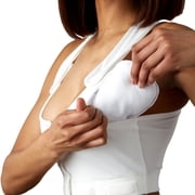 heart&core Larissa Bra, Post-Surgery Bra, Drainage Bulb Strap, White, Q, 3XL, 1 Ct