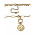 thumbnail image 2 of PalmBeach Jewelry Crystal Coin Pendant Multistrand Yellow Gold Ion-Plated Layered Necklace Set 15.5-18 inch, 2 of 6