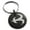 Black, variant on Stainless Steel Ancient Tribal Mercy Rune Engraved Small Medallion Circle Charm Keychain Keyring