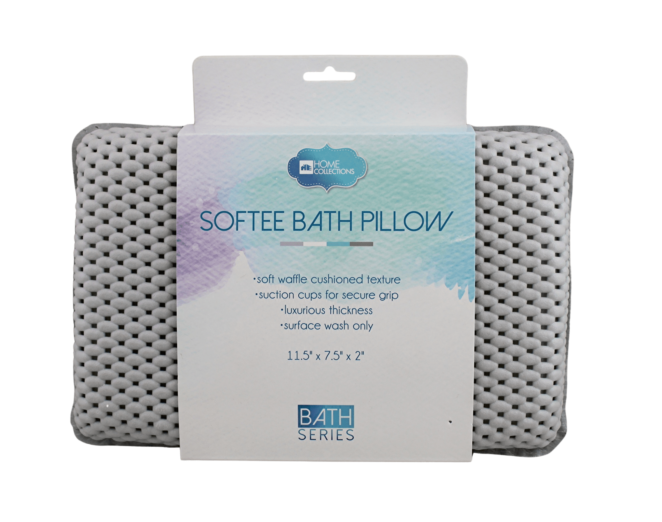 Dependable Industries Bath Foam Spa Bath Pillow Featuring 8 Suction