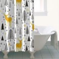 thumbnail image 4 of Multicolor Christmas Pattern Shower Curtain 36"x72" ,Bathroom Decorative Shower Curtains Set with 12 Hooks,Modern Waterproof Washable Shower Curtain, 4 of 6