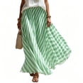 thumbnail image 4 of Gfyviroh Striped Maxi Skirts for Women High Waisted Trendy Flowy Swing Long Skirt Casual Versatile Loose Vacation Skirt, 4 of 6