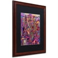 thumbnail image 2 of Trademark Fine Art "The Giraffe Lady" Canvas Art by Josh Byer, Black Matte, Wood Frame, 2 of 4