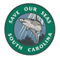 thumbnail image 1 of Save Our Seas! South Carolina 3.5 Inch Iron Or Sew On Embroidered Fabric Badge Patch Ocean Beach, Salt Life Iconic Series, 1 of 2