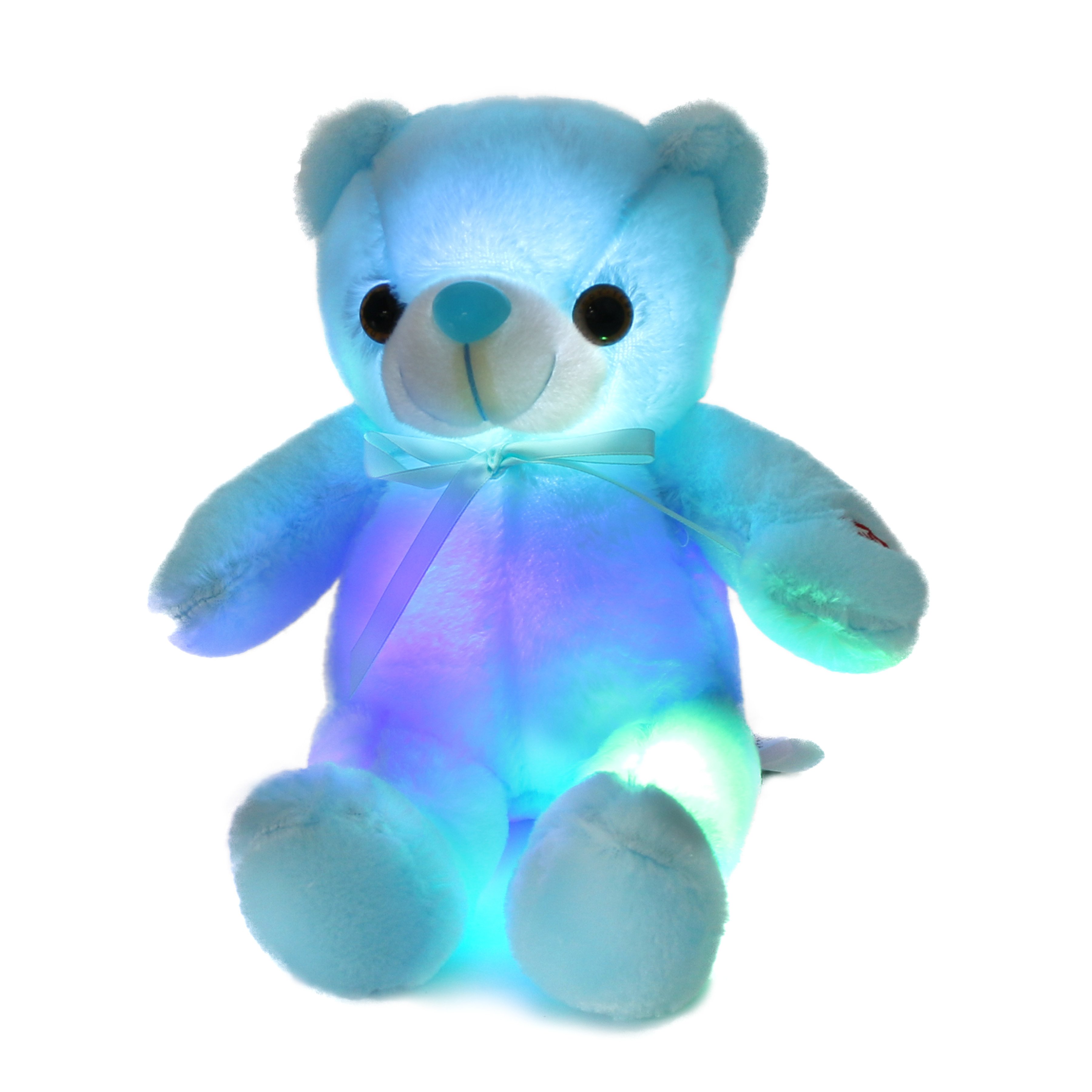 Houwsbaby Glow Teddy Bear with Bowtie Stuffed Animal Light Up Plush
