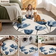 thumbnail image 5 of Blue Spring Floral Round Area Rug 7 FT, Non Slip Living Room Area Carpet, Tulip Summer Botanical Washable Soft Circular Rug Non-Shedding Floor Carpet for Bedside Office Play Room Classroom, 5 of 9