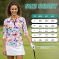 thumbnail image 7 of Uorisanigo Colorful Butterfly Womens Golf Shirt Quick Dry Casual Women's 3/4 Sleeve Athletic Golf Shirts Quarter Zip Workout Tops Comfortable Fashion Tennis Tops Workout Sports, 7 of 7