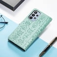 thumbnail image 2 of Wallet Case for Samsung Galaxy A23 4G/5G, Cat Dog Cartoon Cute Style with ID Card Holder PU Leather Flip Phone Cover for Samsung Galaxy A23 Green, 2 of 13
