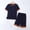 Navy, variant on Mqqzkk 2 Piece Loungewear Set For Mens Color Block Pajamas Set Short Sleeve Set Outfits Sweatsuit Summer Soft Sleepwear