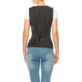 thumbnail image 3 of Women's Dressy Casual Racerback Vest Three Button Tuxedo Suit Waistcoat, 3 of 6