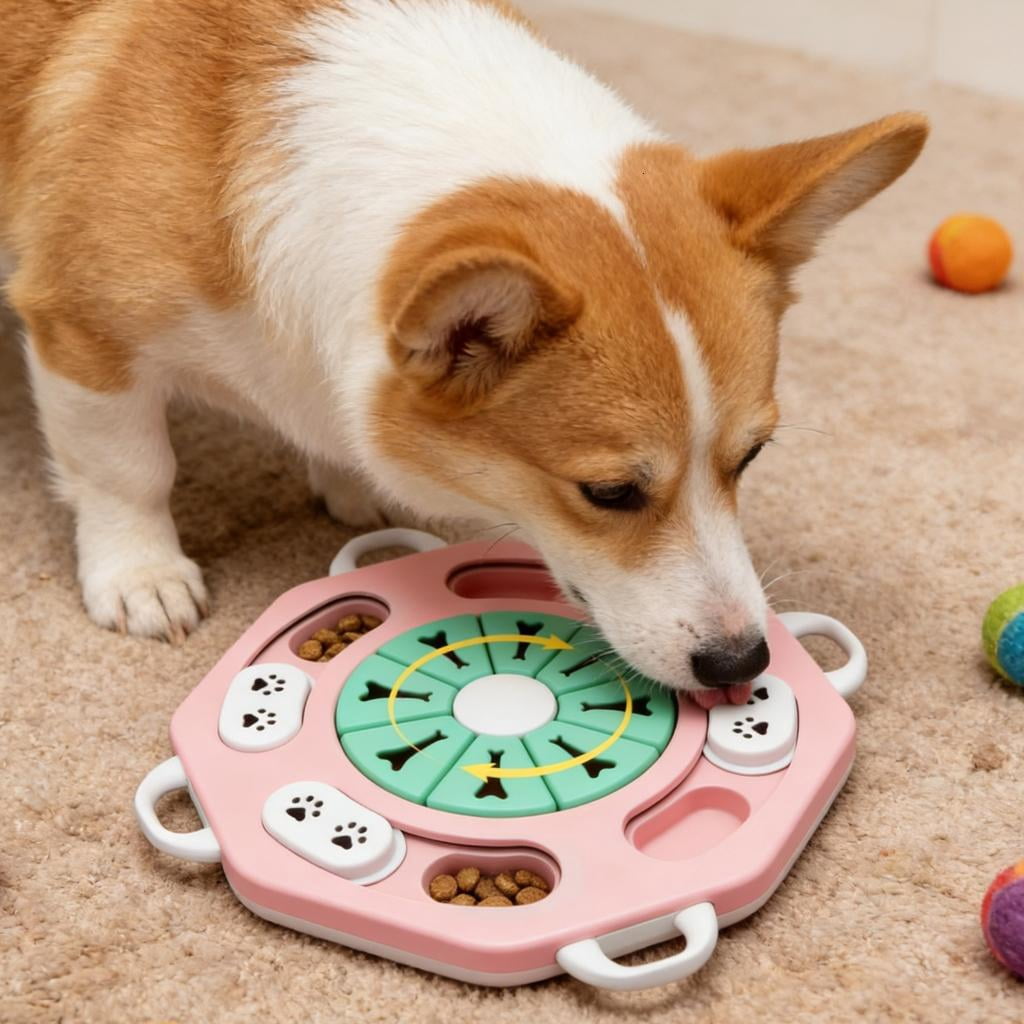 Giaone Dog Puzzle Toy Dog Training Boredom Interactive Puzzle Feeding Toy Slow Food Tray Pet Feeding Supply