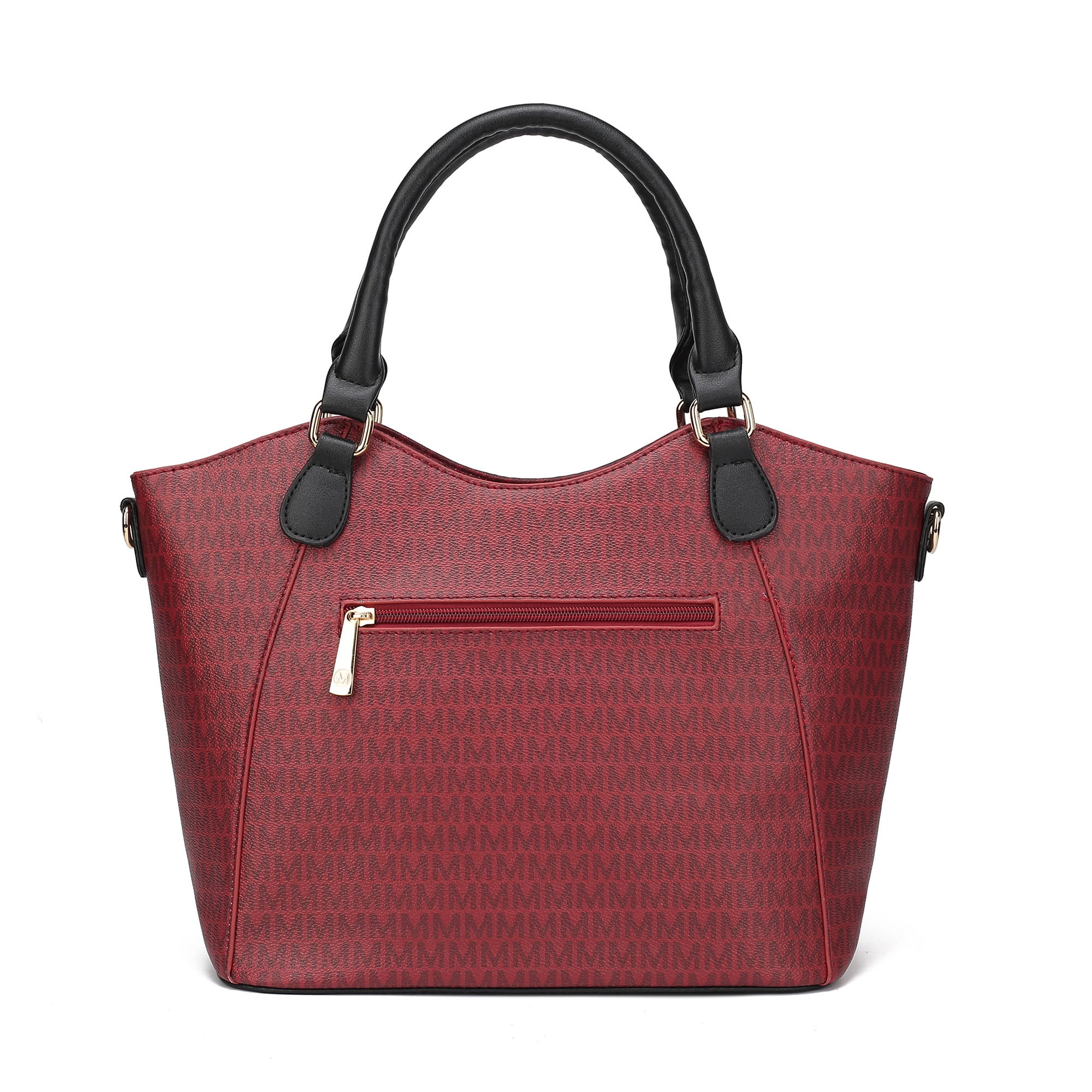 MKF Collection Jacqueline Signature Women Satchel Bag, Handbag Purse by Mia K - Black