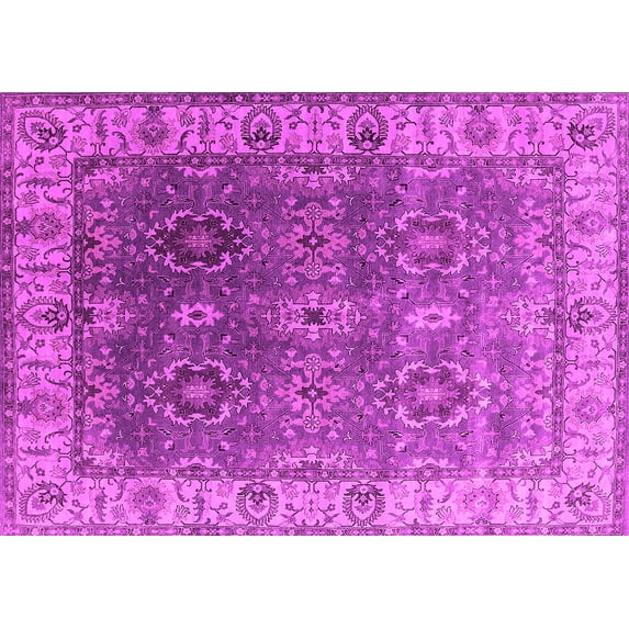 Ahgly Company Indoor Rectangle Oriental Pink Industrial Area Rugs, 6' x 9'