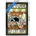 thumbnail image 3 of Meredith Dillman - Home Is Where My Cat Naps Wall Poster, 14.725" x 22.375" Framed, 3 of 5
