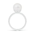 thumbnail image 2 of ANGARA Classic South Sea Cultured Pearl & Diamond Solitaire Ring in 14K White Gold for Women | June Birthstone, Birthday, Anniversary, Jewelry Gift for Women | Pearl Ring, 2 of 8