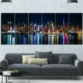 thumbnail image 3 of Designart 'New York Midtown Night Panorama ' Multipanel Extra Large Metal Wall Art, 3 of 5