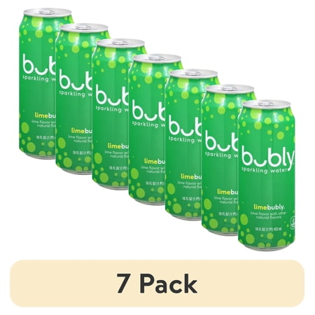 (7 pack) bubly Lime Sparkling Water, 16 fl oz, Can