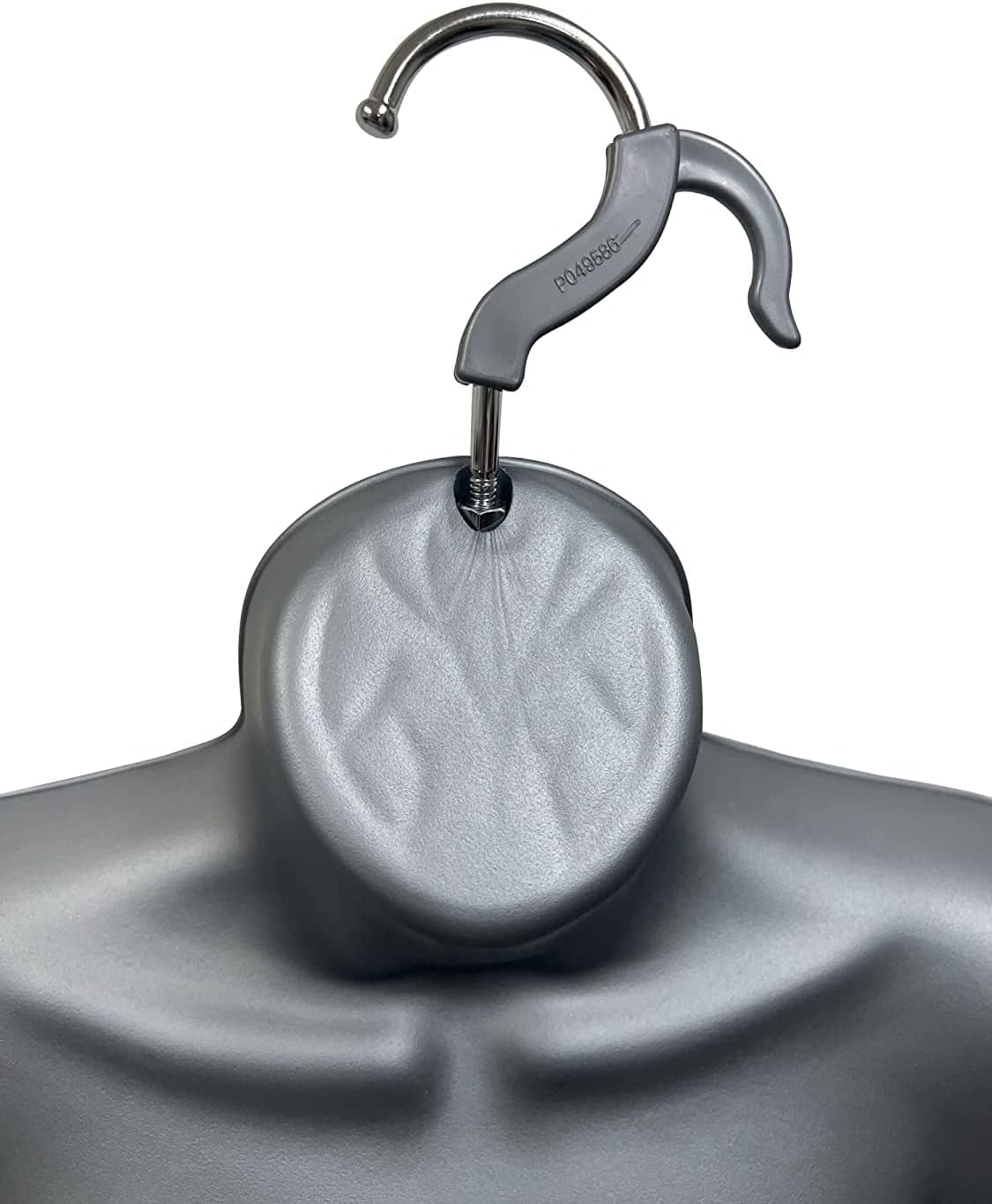 DisplayTown 2 Gray Female Hollow Back Mannequin Torso Sets w/ Metal Stand with Metal Pole & Hanging Hook, S-M Sizes