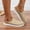 Beige, variant on Womens Mule Slippers Newspaper Print Closed Toe On Flats Lightweight Sandals for Women Summer Beach Casual Walking Shoes Sneakers US :7.5
