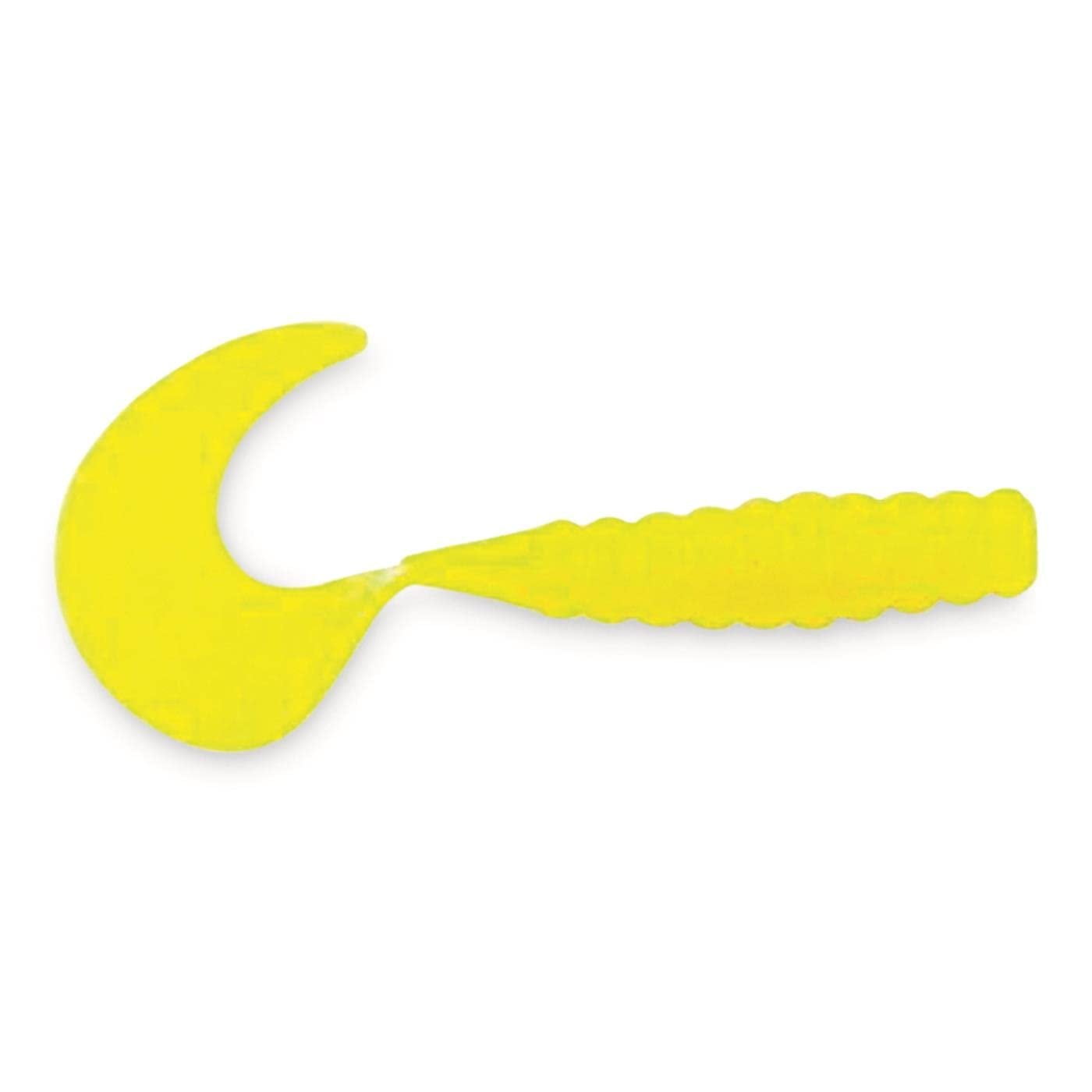 Berkley PowerBait Power Grubs Fishing Bait, Natural Chartreuse