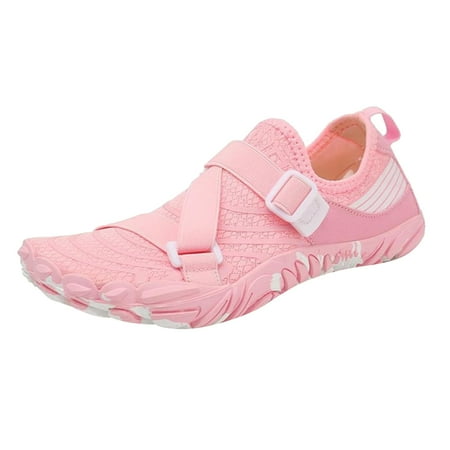Fauean Sneakers for Women Hiking Shoes Lightweight Breathable Slip on Sneakers Going Out Pink Size 44